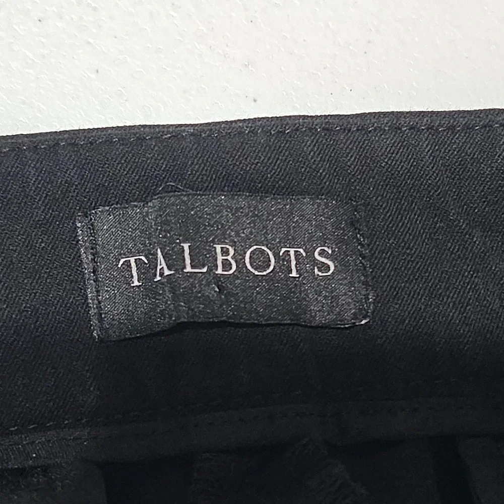 Talbots Chatham Ankle Pants Women 14P Black Slim Straight Stretch Career Petite